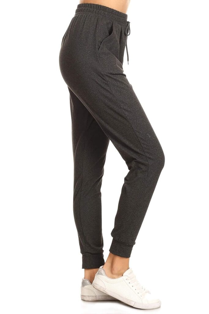 Leggings Depot Women's Relaxed-fit Jogger Track Cuff Sweatpants