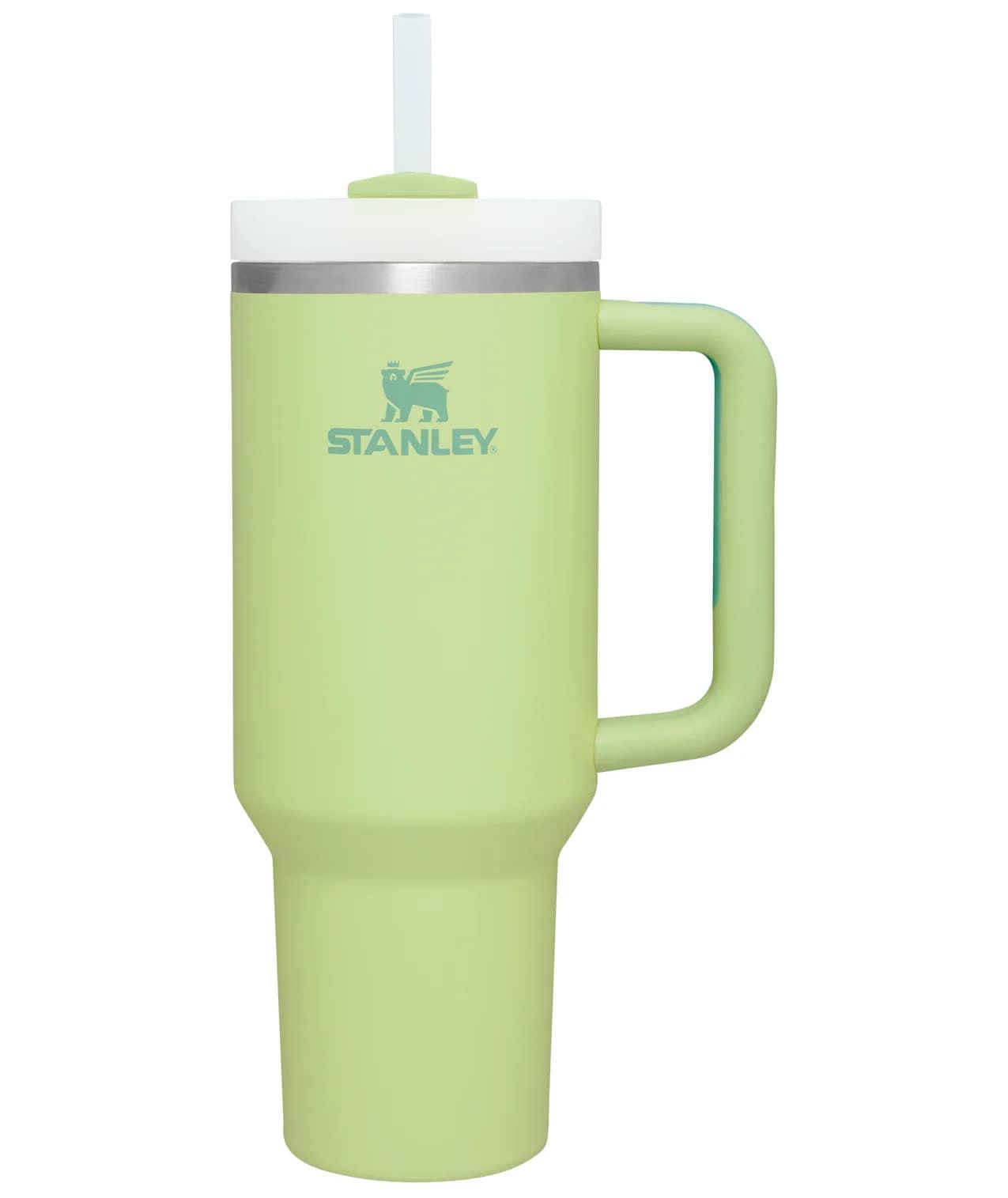 Stanley Quencher H2.0 FlowState Stainless Steel Vacuum Insulated Tumbler with Lid and Straw for Water, Iced Tea or Coffee, Smoothie and More Modern Cream Citron