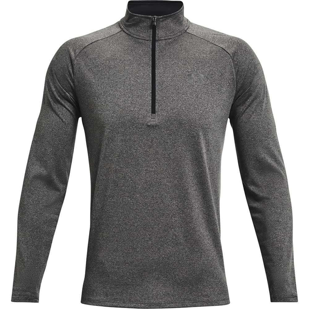 Under Armour Men's Tech 2.0 1/2 Zip Standard Medium Carbon Heather (090)/Black