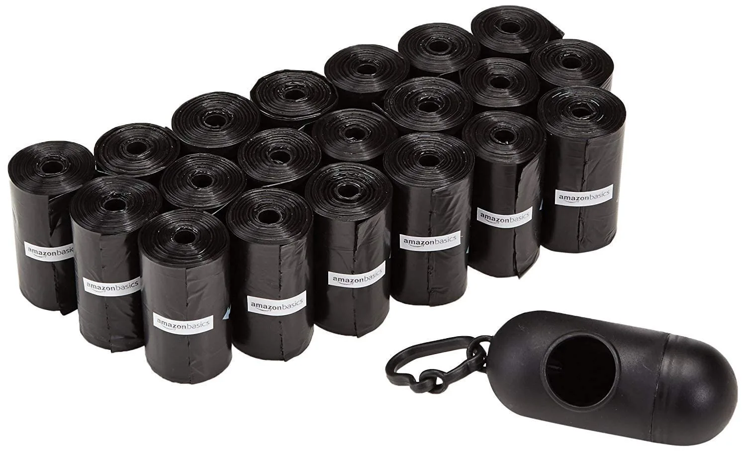 Amazon Basics Standard Dog Poop Bags With Dispenser and Leash Clip