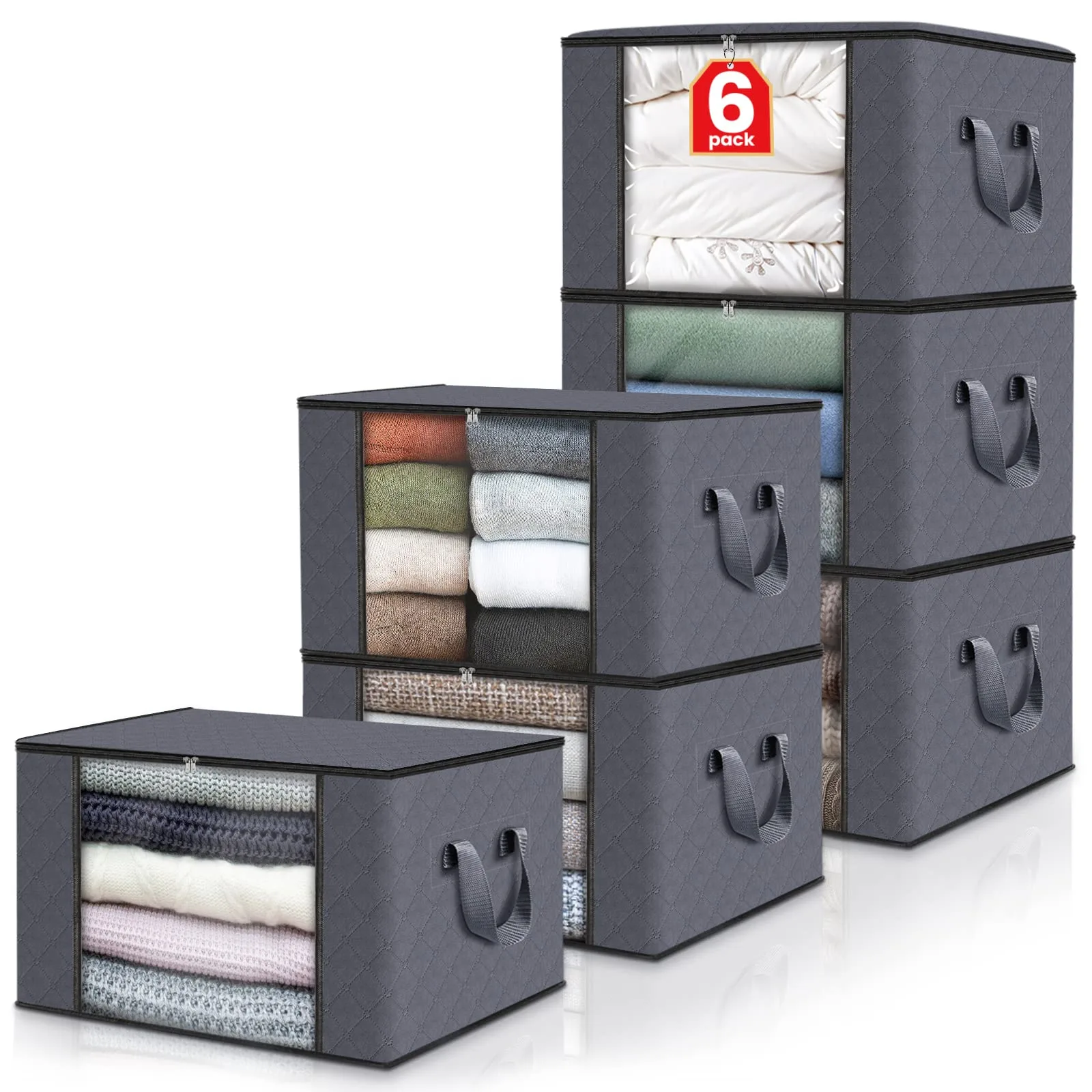 Fab totes 6 Pack Clothes Storage